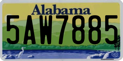 AL license plate 5AW7885