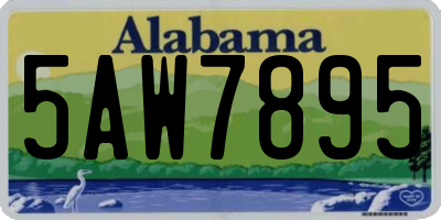 AL license plate 5AW7895