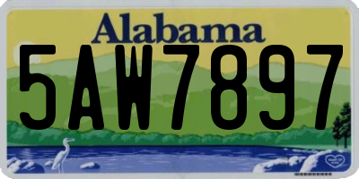 AL license plate 5AW7897