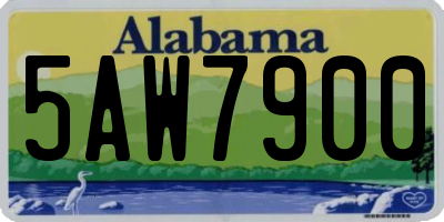 AL license plate 5AW7900