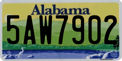 AL license plate 5AW7902