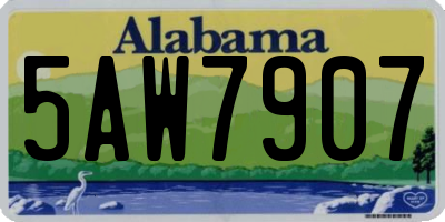 AL license plate 5AW7907
