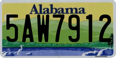AL license plate 5AW7912