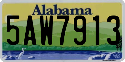 AL license plate 5AW7913