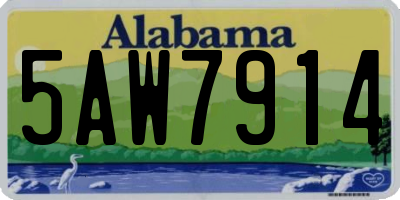 AL license plate 5AW7914