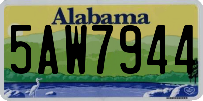 AL license plate 5AW7944