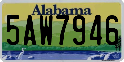 AL license plate 5AW7946