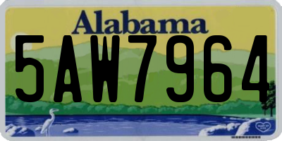 AL license plate 5AW7964