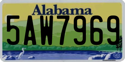 AL license plate 5AW7969