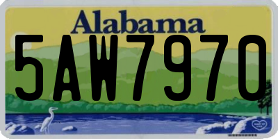 AL license plate 5AW7970
