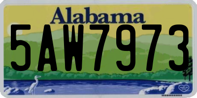 AL license plate 5AW7973