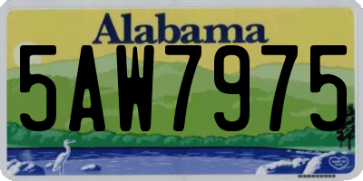 AL license plate 5AW7975