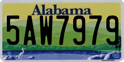 AL license plate 5AW7979
