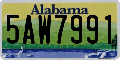 AL license plate 5AW7991