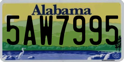 AL license plate 5AW7995