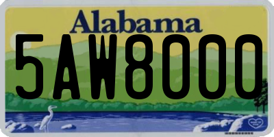 AL license plate 5AW8000