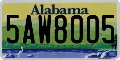 AL license plate 5AW8005