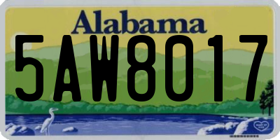 AL license plate 5AW8017
