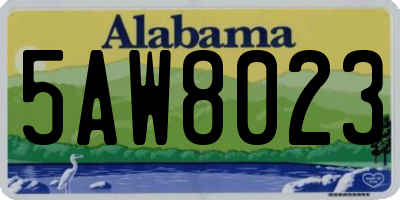AL license plate 5AW8023