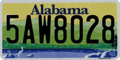 AL license plate 5AW8028