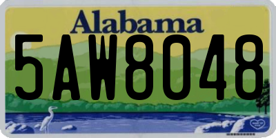 AL license plate 5AW8048
