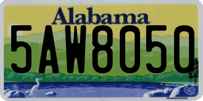 AL license plate 5AW8050