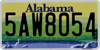 AL license plate 5AW8054