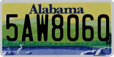 AL license plate 5AW8060