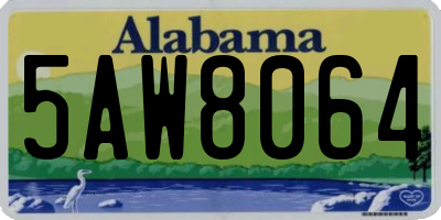 AL license plate 5AW8064