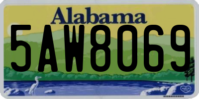 AL license plate 5AW8069