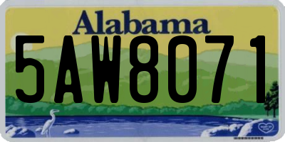 AL license plate 5AW8071