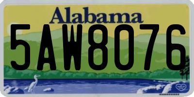 AL license plate 5AW8076