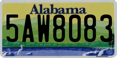AL license plate 5AW8083