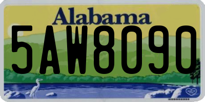AL license plate 5AW8090