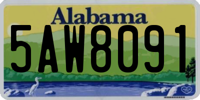 AL license plate 5AW8091