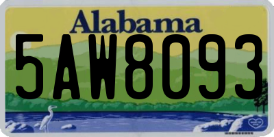 AL license plate 5AW8093
