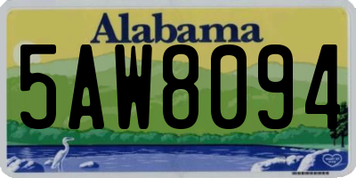 AL license plate 5AW8094