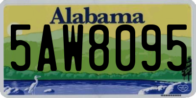 AL license plate 5AW8095