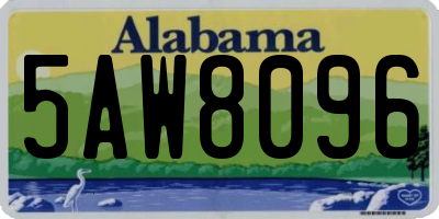 AL license plate 5AW8096