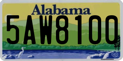 AL license plate 5AW8100