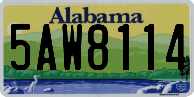 AL license plate 5AW8114