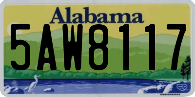 AL license plate 5AW8117