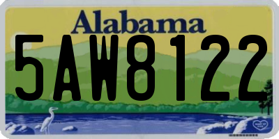 AL license plate 5AW8122