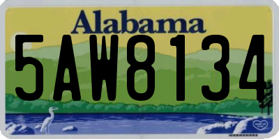 AL license plate 5AW8134