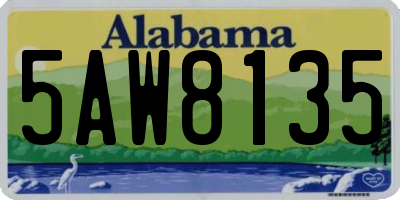 AL license plate 5AW8135