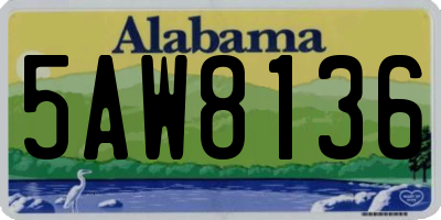 AL license plate 5AW8136