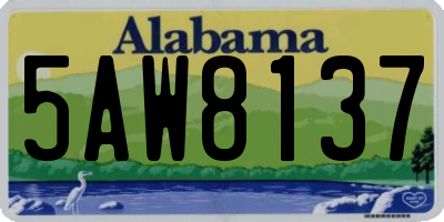 AL license plate 5AW8137