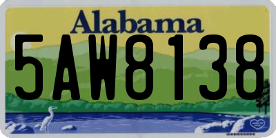 AL license plate 5AW8138