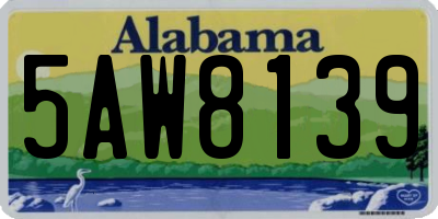 AL license plate 5AW8139