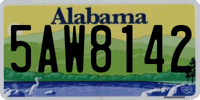 AL license plate 5AW8142